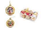 MINNIE - Doré - Pack 6 Boules de Noël - 8 cm bems