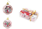 MINNIE - Rose - Pack 6 Boules de Noël - 8 cm bems