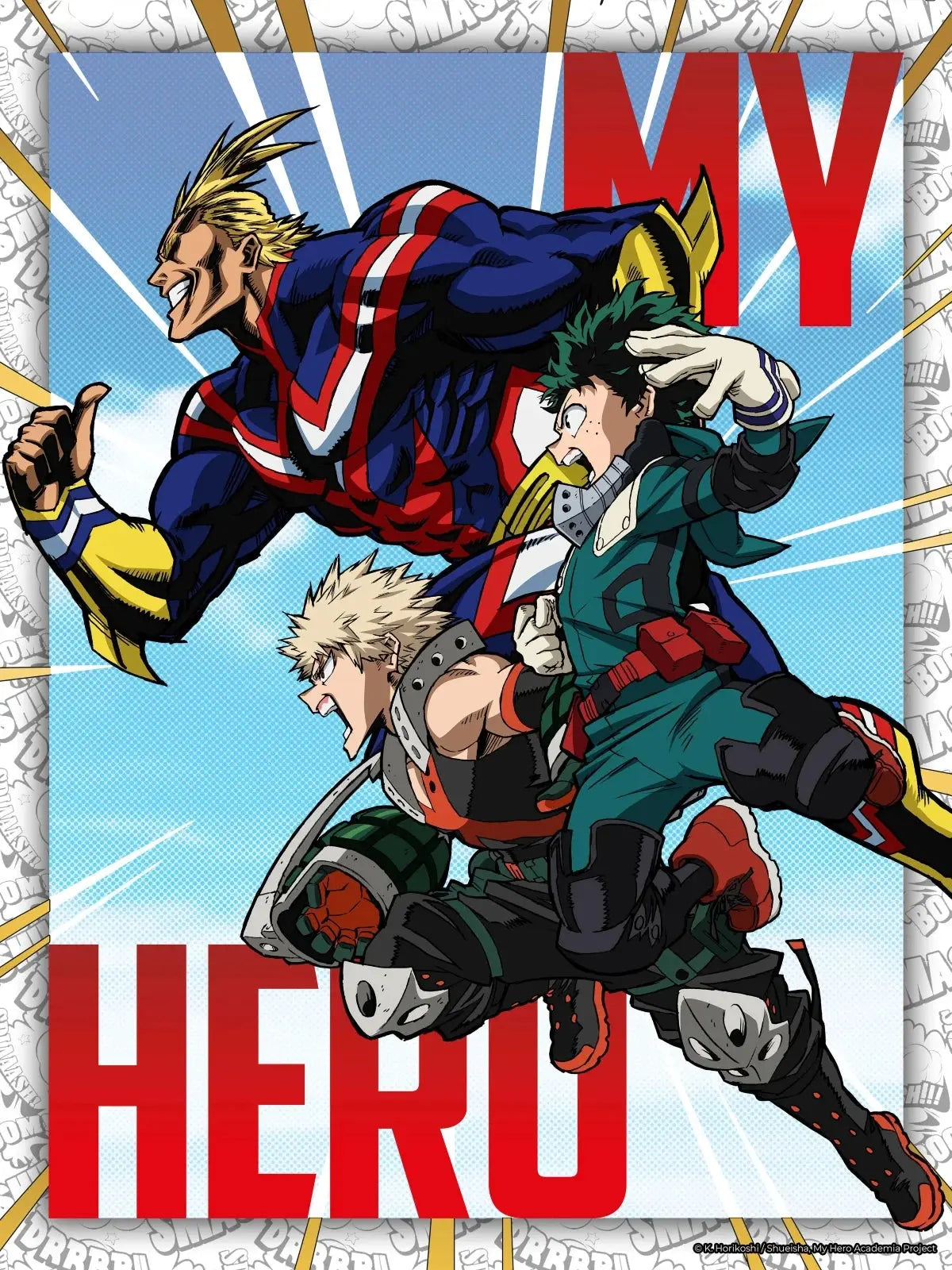 MY HERO ACADEMIA - Deku, Bakugo & All Might - Golden Poster 30x40cm bems