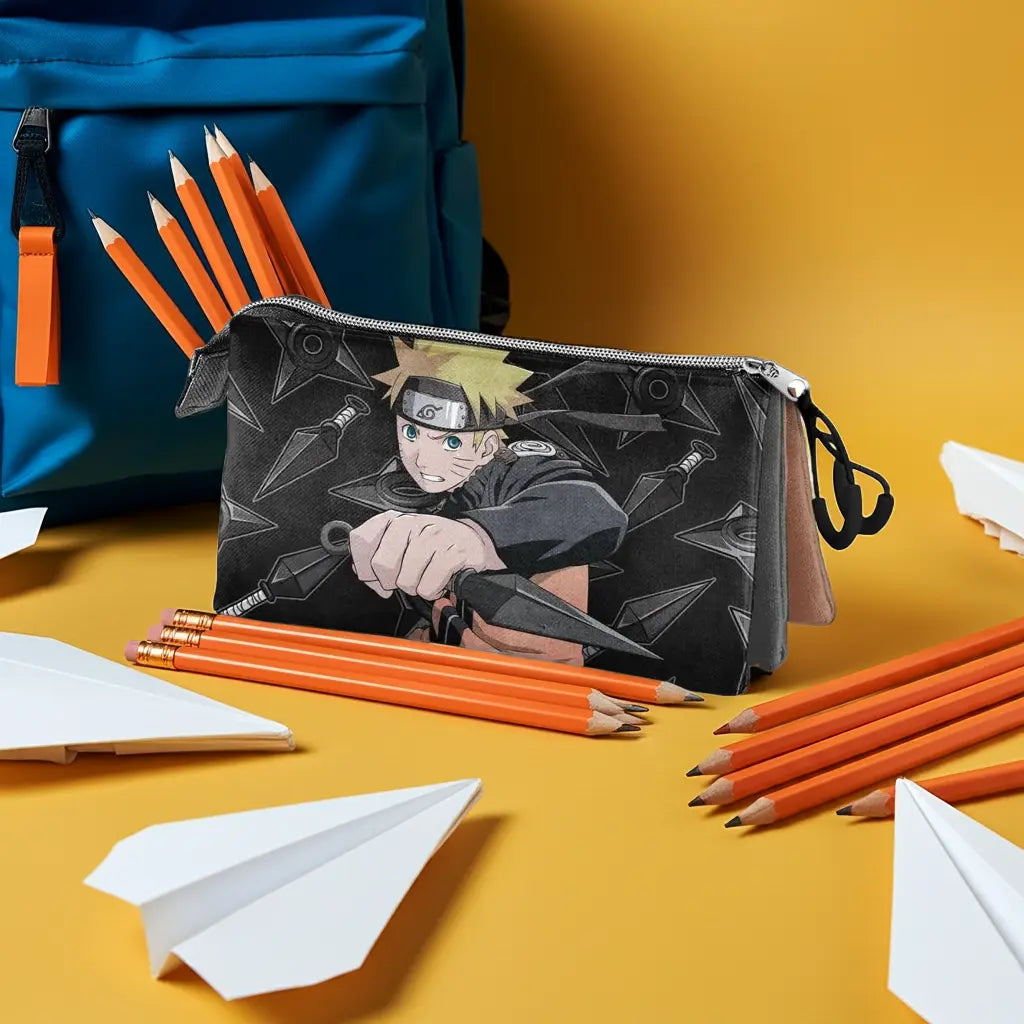 NARUTO - Plumier 3 compartiments '23x11x10' - Matière Recyclée OcioStock