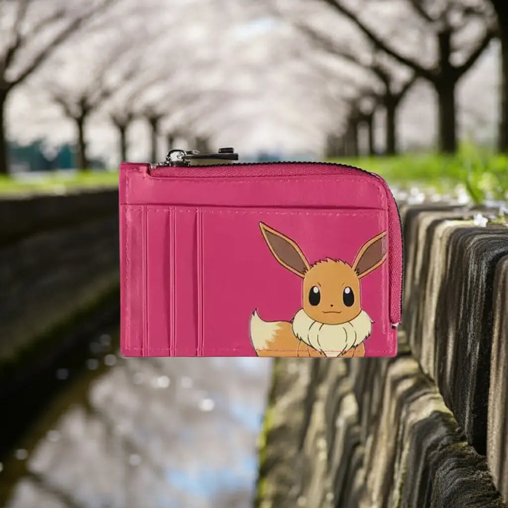 POKEMON - Evoli - Porte-Cartes Fushia bems