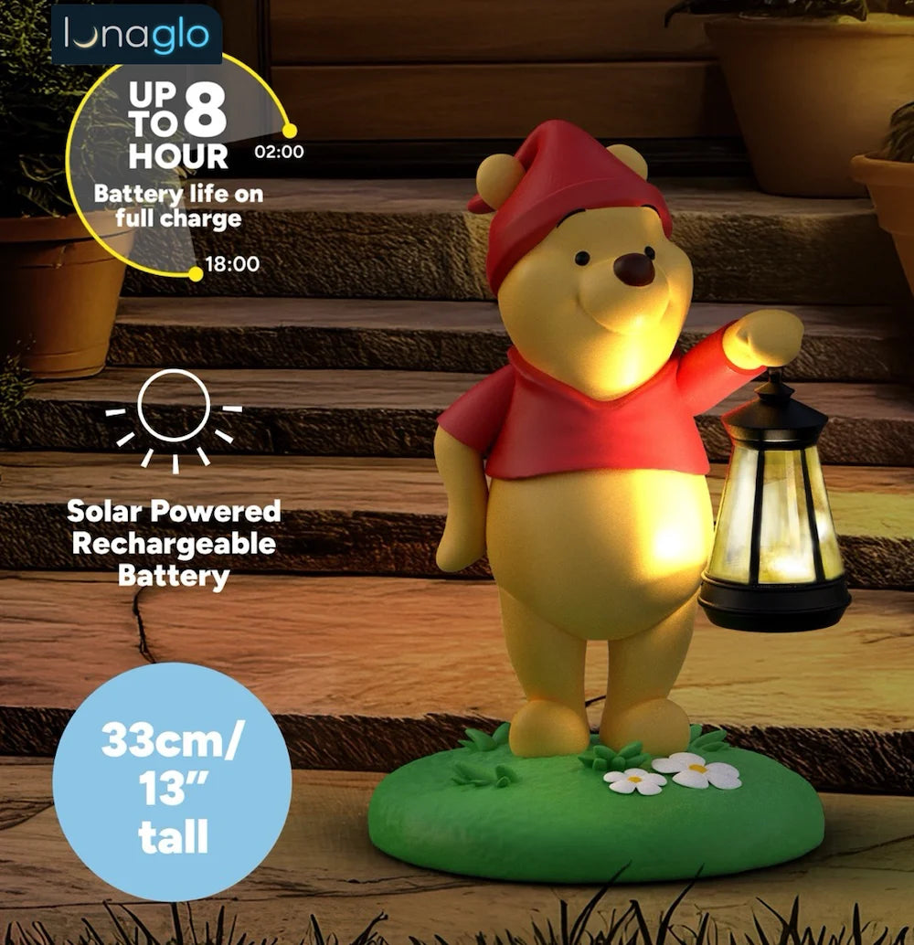 WINNIE L'OURSON - Lampe Solaire Extérieure 'LunaGlo' 26.5cm paladone