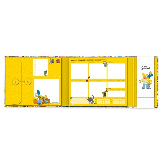 LES SIMPSONS - Planificateur Hebdomadaire + Bloc Note bems
