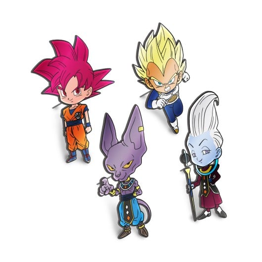 DRAGON BALL SUPER - Set de 4 Pin's bems