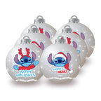 STITCH - Argent - Pack 6 Boules de Noël - 8 cm bems