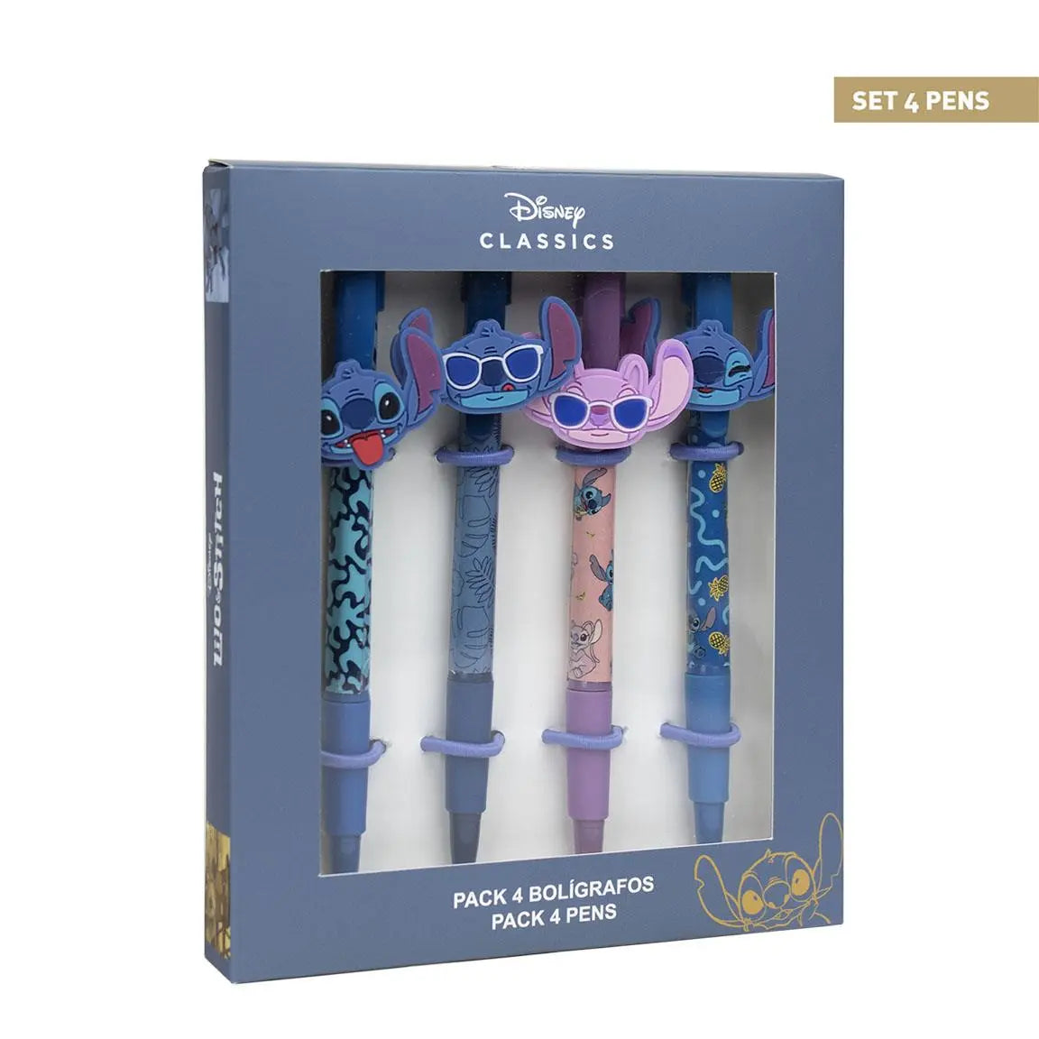 STITCH - Lot de 4x Stylos Topper bems