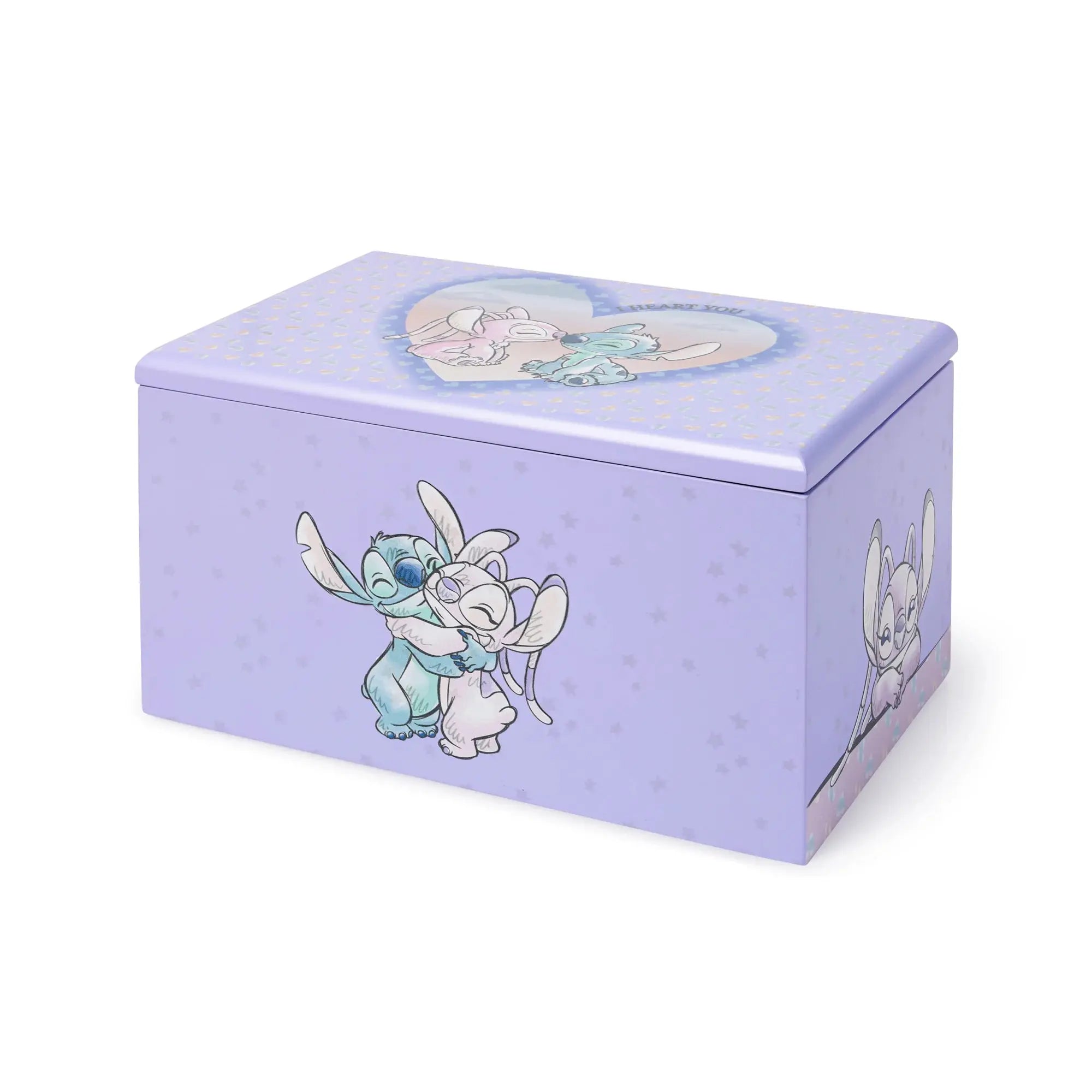 STITCH & ANGEL - Boîte à Bijoux en Bois - 18x12x10cm bems