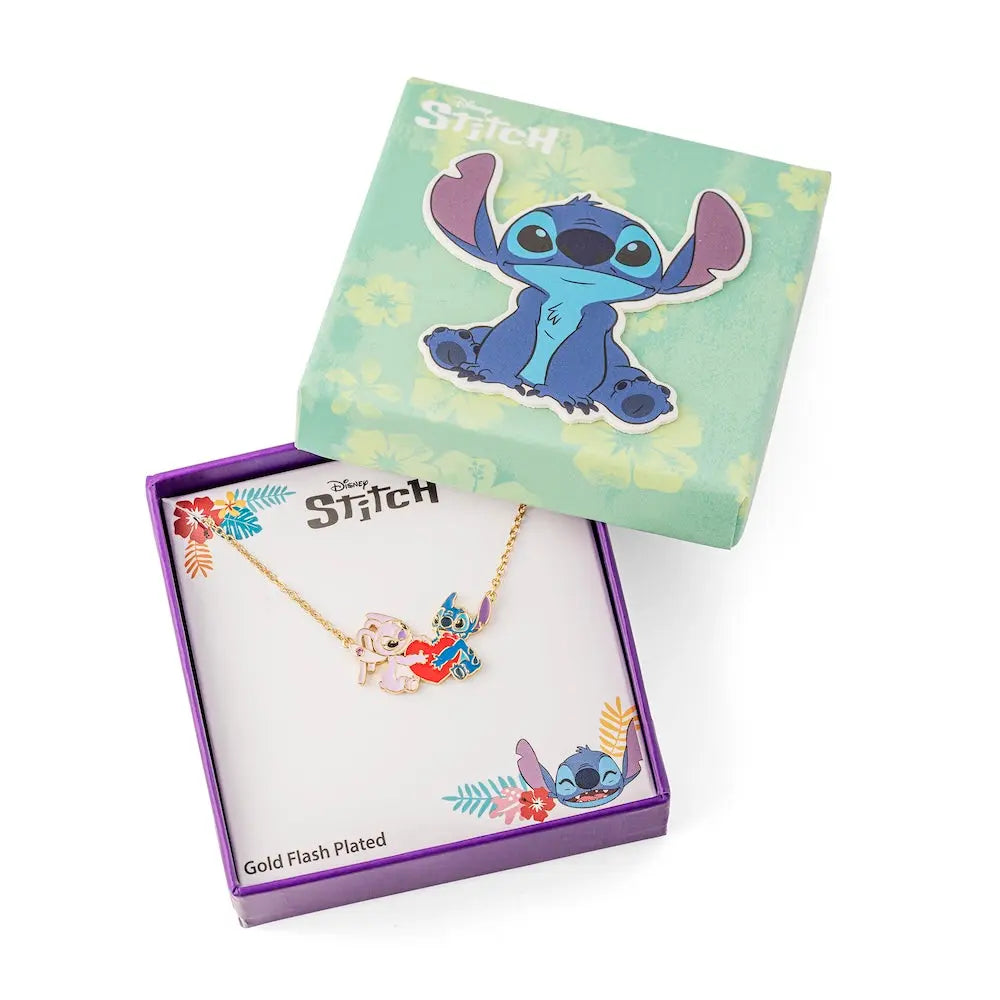 STITCH & ANGEL - Love - Collier avec Pendentif 18mm bems