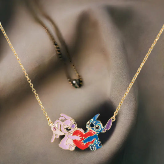 STITCH & ANGEL - Love - Collier avec Pendentif 18mm bems