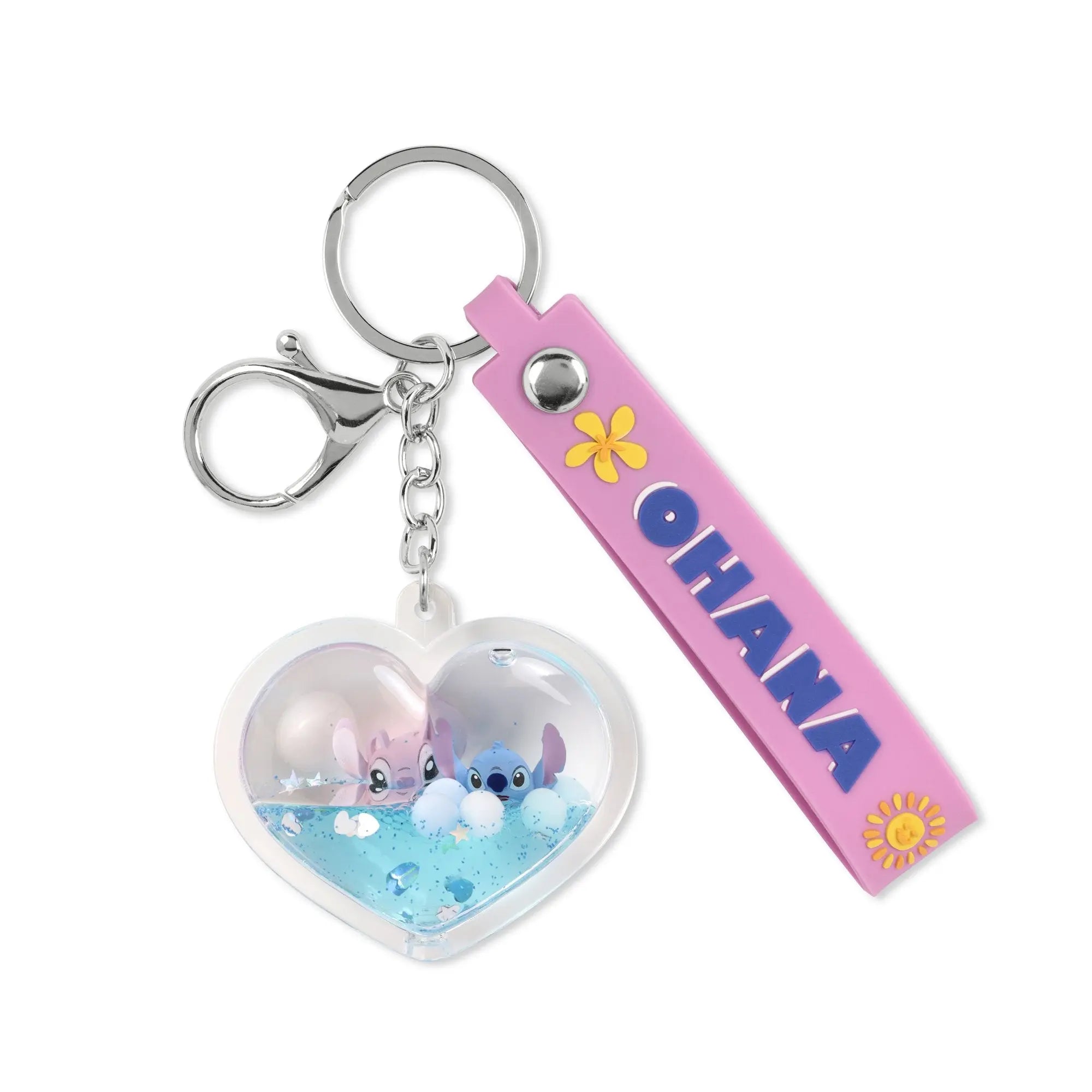 STITCH & ANGEL - Ohana Haert - Porte-Clés 3D 'Liquid' bems