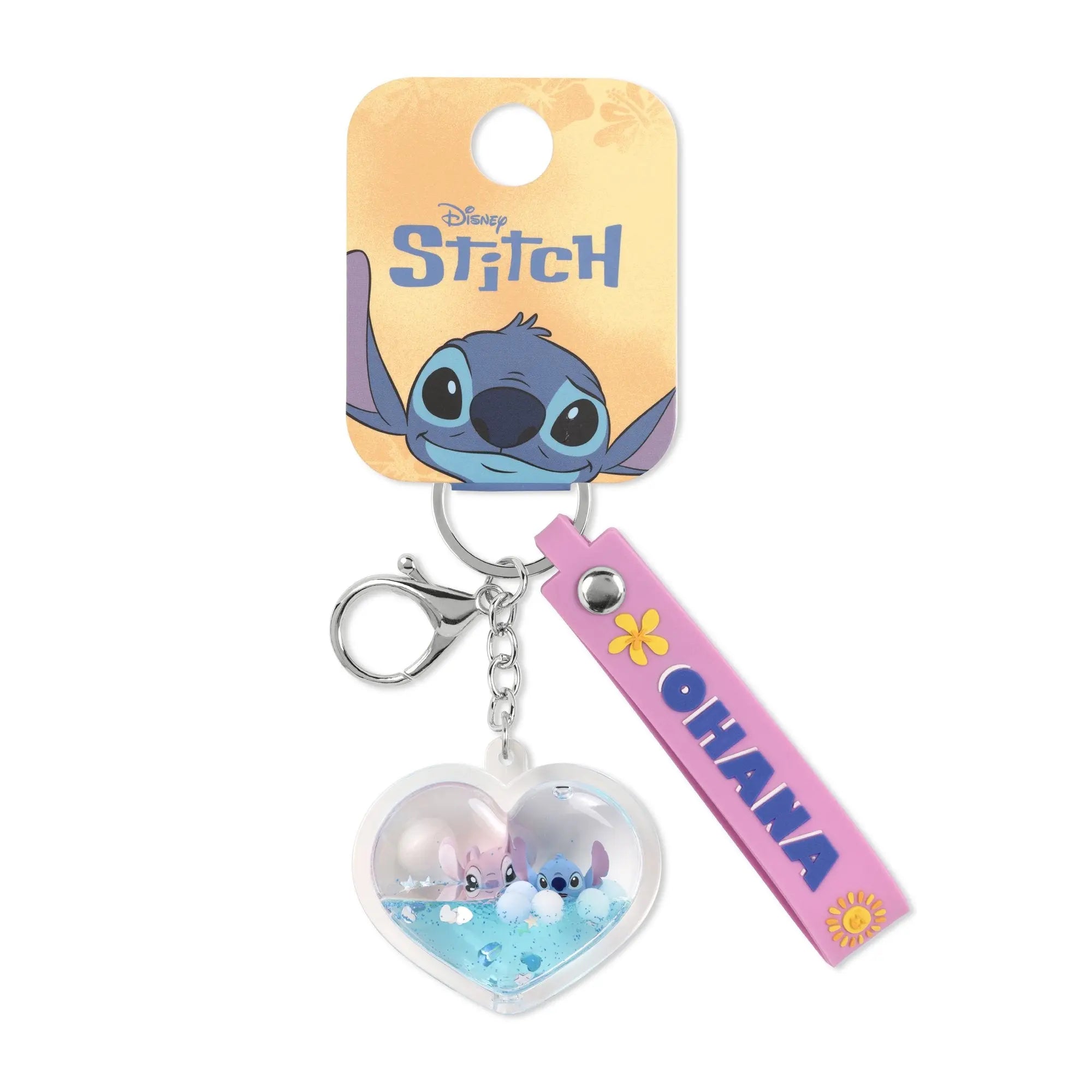 STITCH & ANGEL - Ohana Haert - Porte-Clés 3D 'Liquid' bems