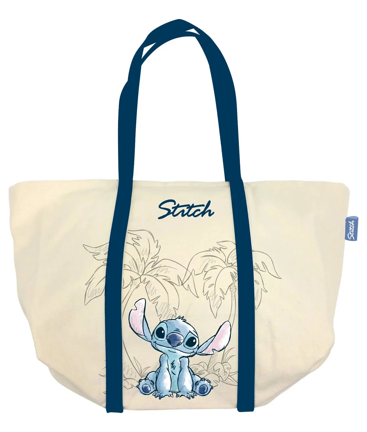 Sac de plage STITCH - Ohana & Blue - 35x31x20cm bems