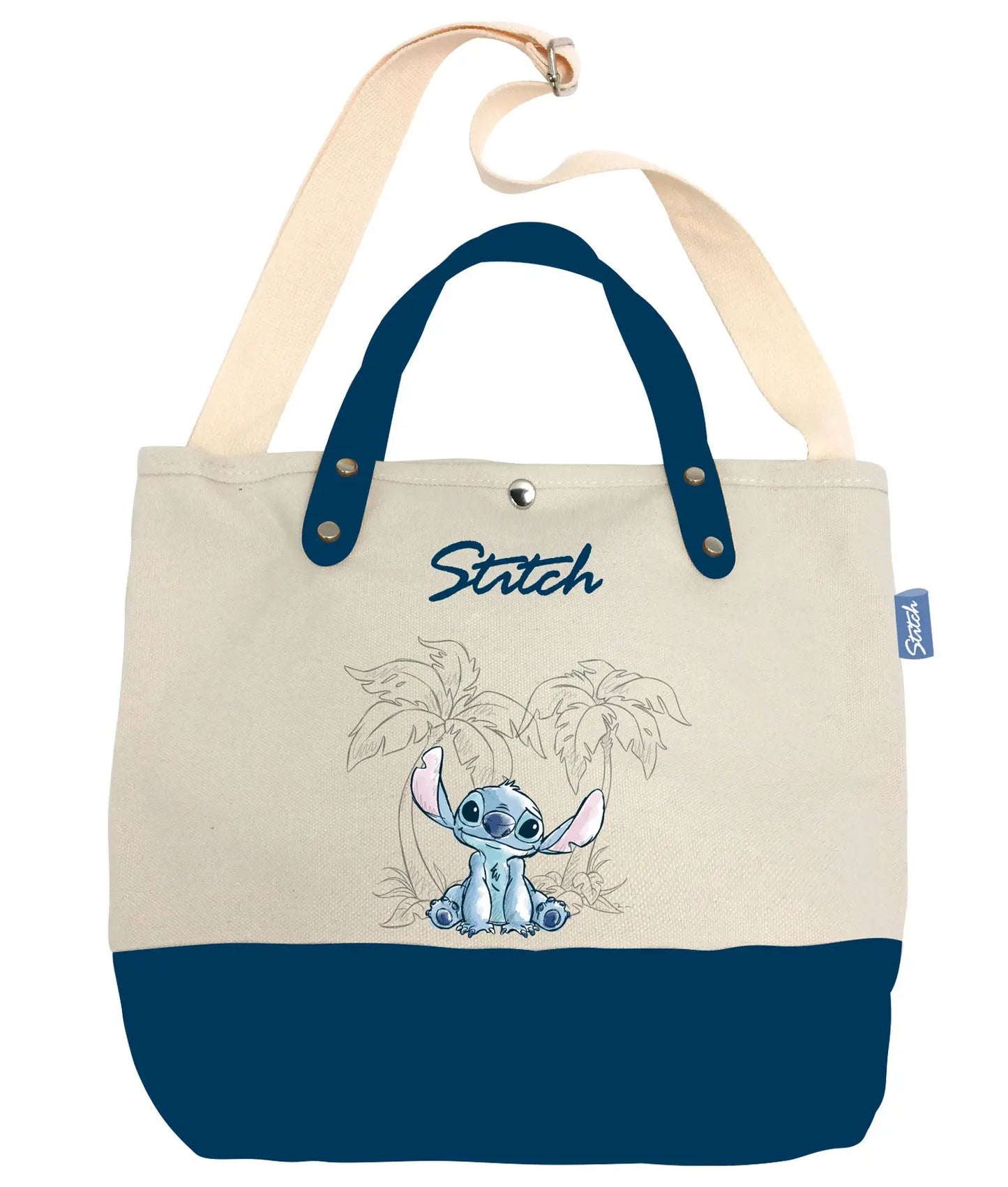 Sac de plage STITCH Ohana & Blue - 37x26x11cm bems