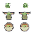 Ensemble de 3 paires de boucles d'oreilles Bébé Yoda Star Wars peershardy