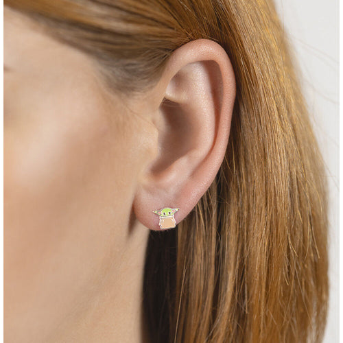 Boucles d'oreilles Grogu en argent sterling Star Wars : Le Mandalorien peershardy