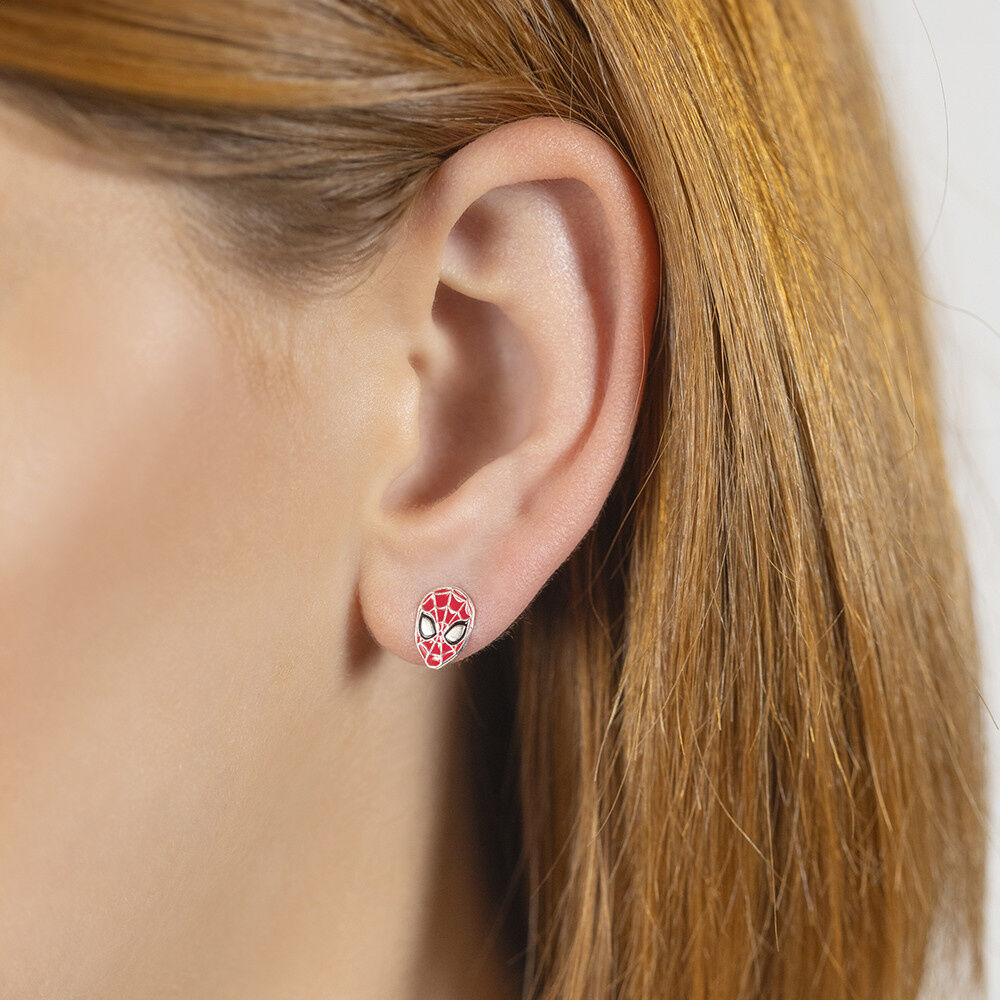 Boucles d'oreilles Marvel Spiderman en argent sterling peershardy