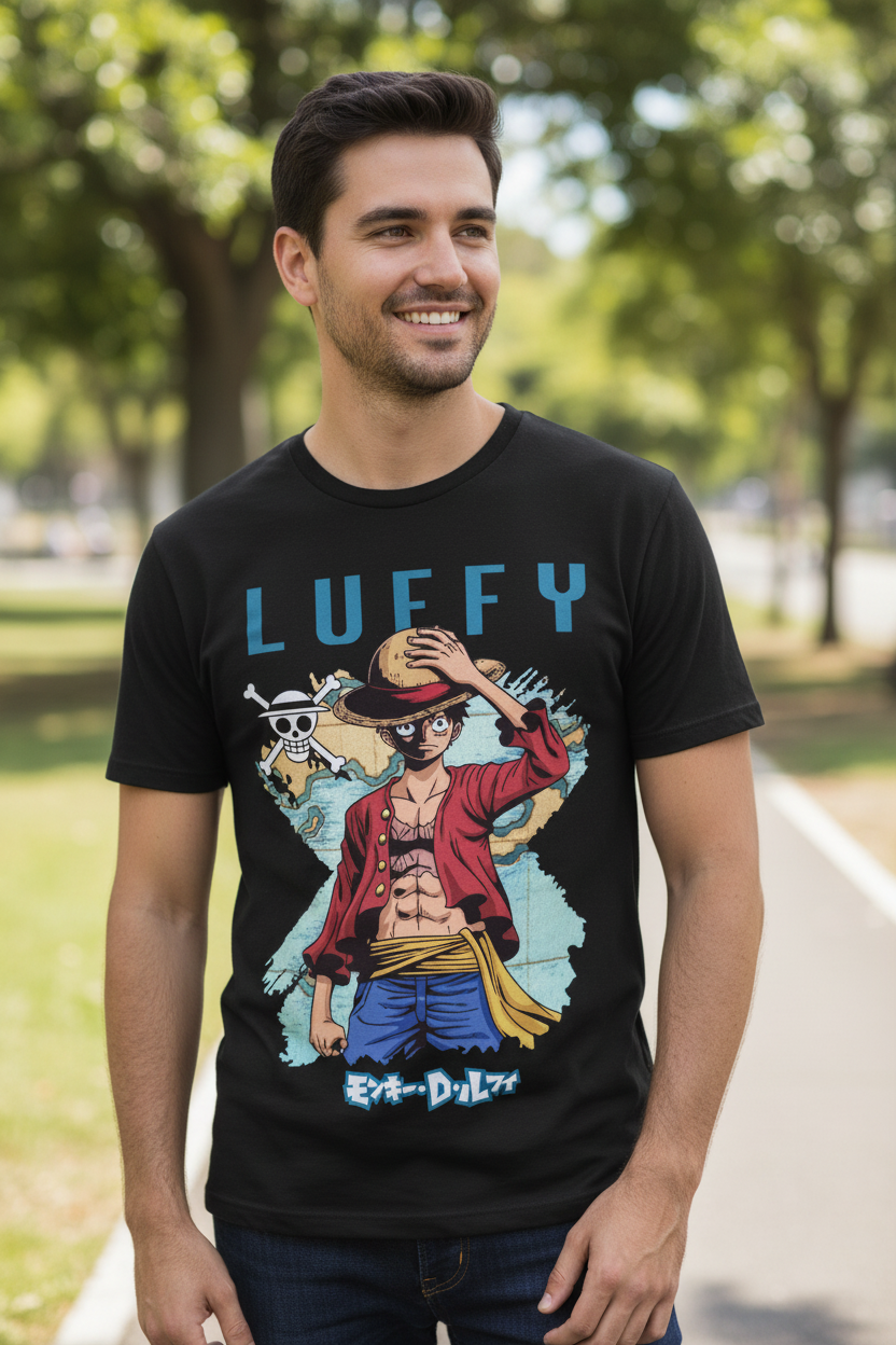 t-shirt One Piece Monkey D. Luffy Map TOEI ANIMATION