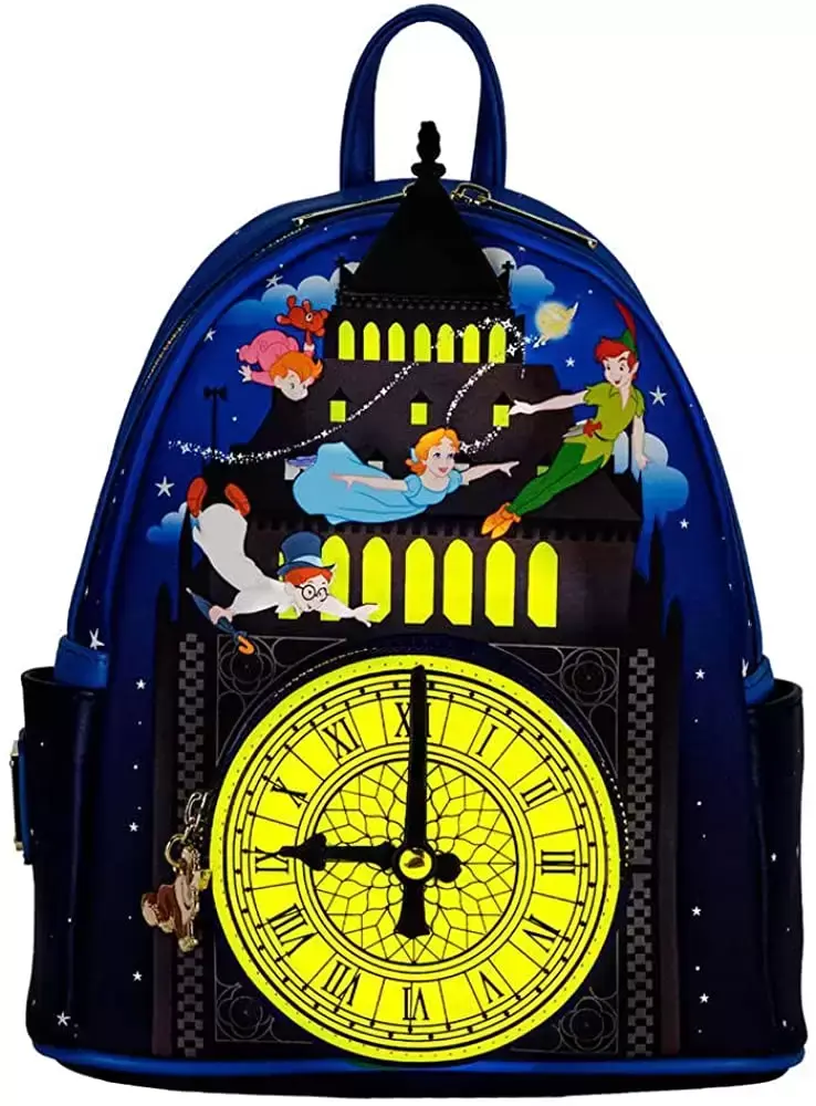 DISNEY - Peter Pan Glow Clock - Sac à dos LoungeFly '23x28x10cm' Loungefly