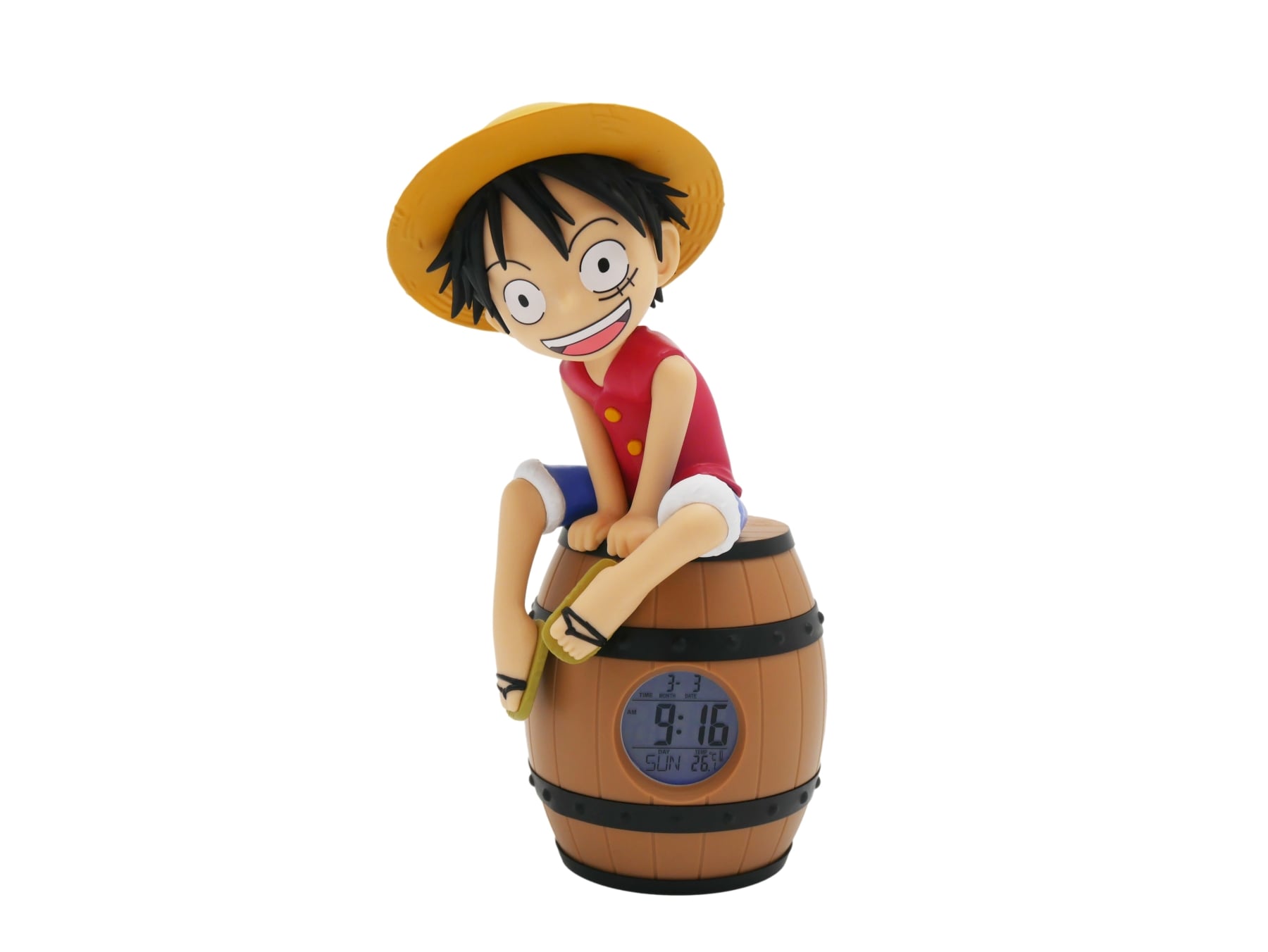 ONE PIECE - Luffy sur Tonneau - Réveil Lumineux LED - 27 cm bems