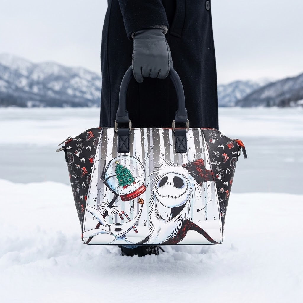 Loungefly The Nightmare Before Christmas Jack & Zero Satchel Bag Loungefly